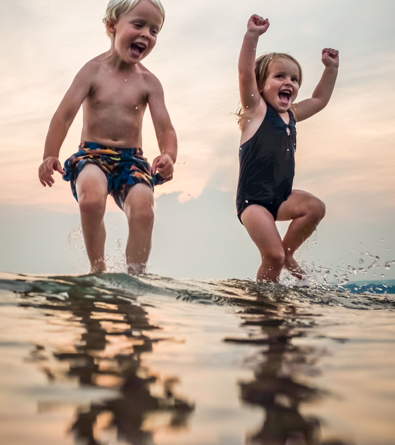 candid moments in the water